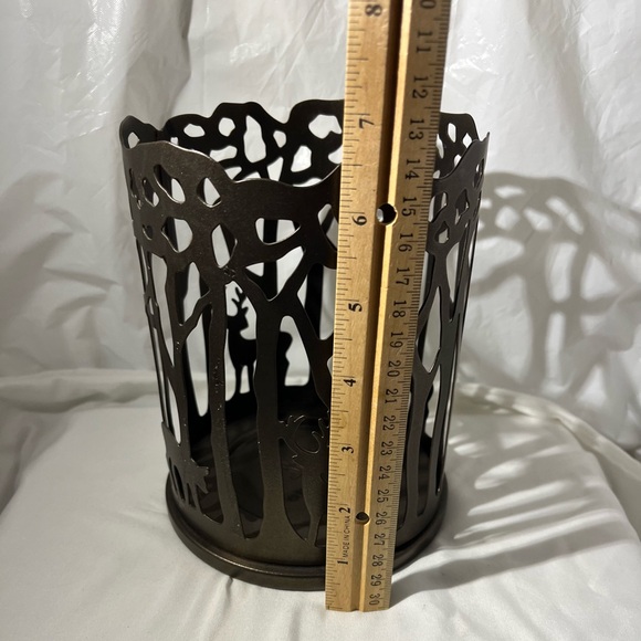 PartyLite Bronze Silhouette Woodland Light Candle Sleeve - Picture 6 of 6
